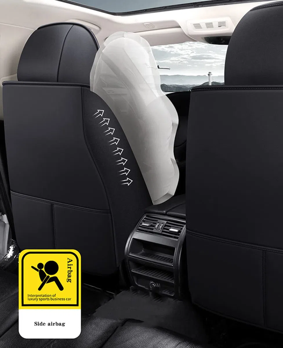 Funda de asiento de automóvil, Universal Cuero Fundas Asientos Protector Asiento Cuero Universales 5-Asiento Cojines de Asiento Automáticos Extraíbles,Café,Standard