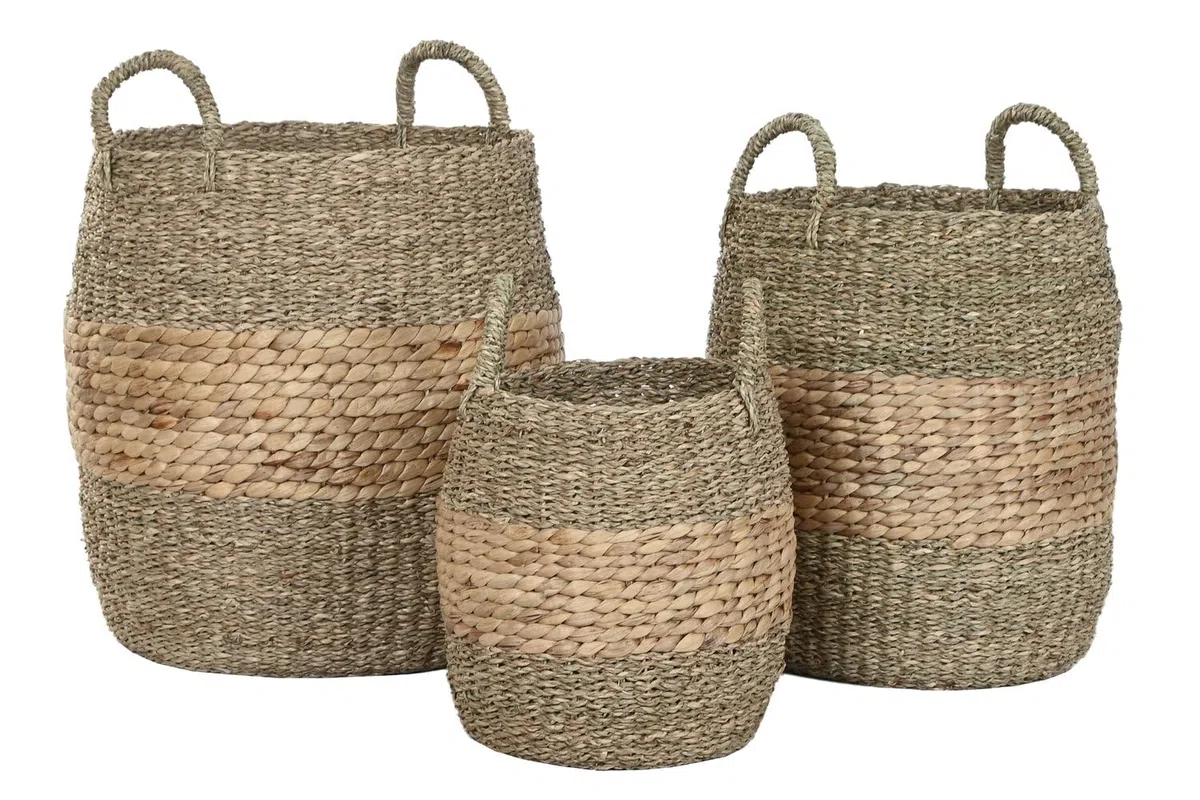 Cesta Set 3 Jacinto de Agua 40x40x44 Natural 40x40x44 cm