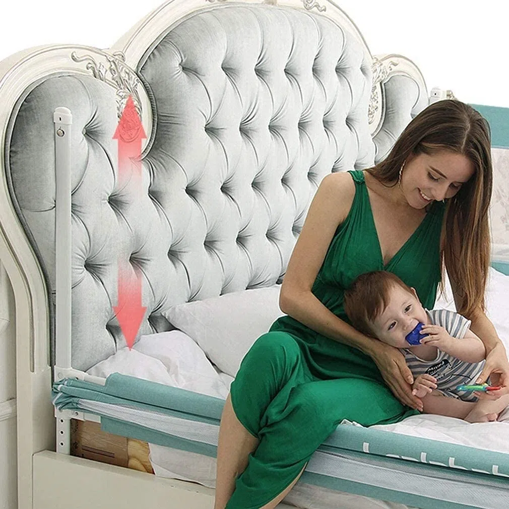 Baby Playpen Toddlers Bed Rail Guard Seguridad para niños Rieles Laterales Levantamiento Vertical Guardería Barandilla Anticolisión Anticaída Juguete (Tamaño: 180 cm (70.8in))