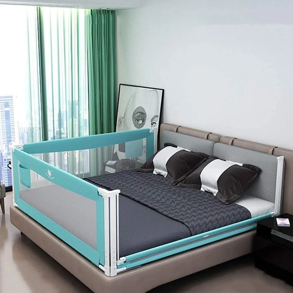 Baby Playpen Bed Rail Barandilla de Seguridad para Camas Protector de elevación Vertical con útil Bolsillo de Almacenamiento para Cuna Convertible Protección para bebés Juguete de