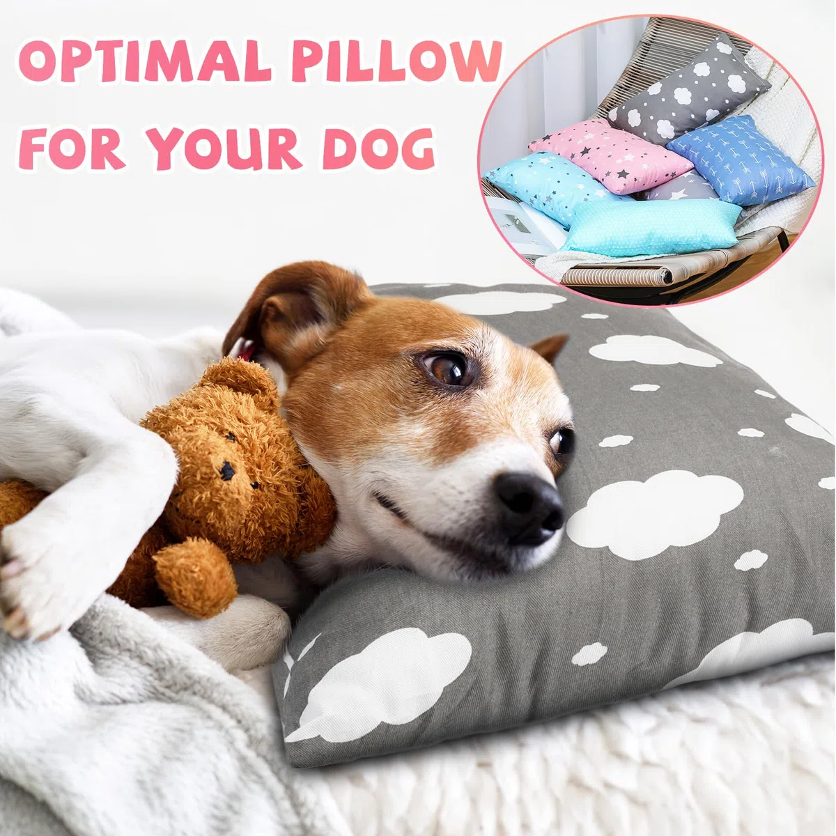 Kigley Paquete de 6 mini almohadas para guardería, viajes, almohadas pequeñas para niños, almohadas para dormir, suaves, transpirables, lavables a máquina, almohada para perros pequeños para