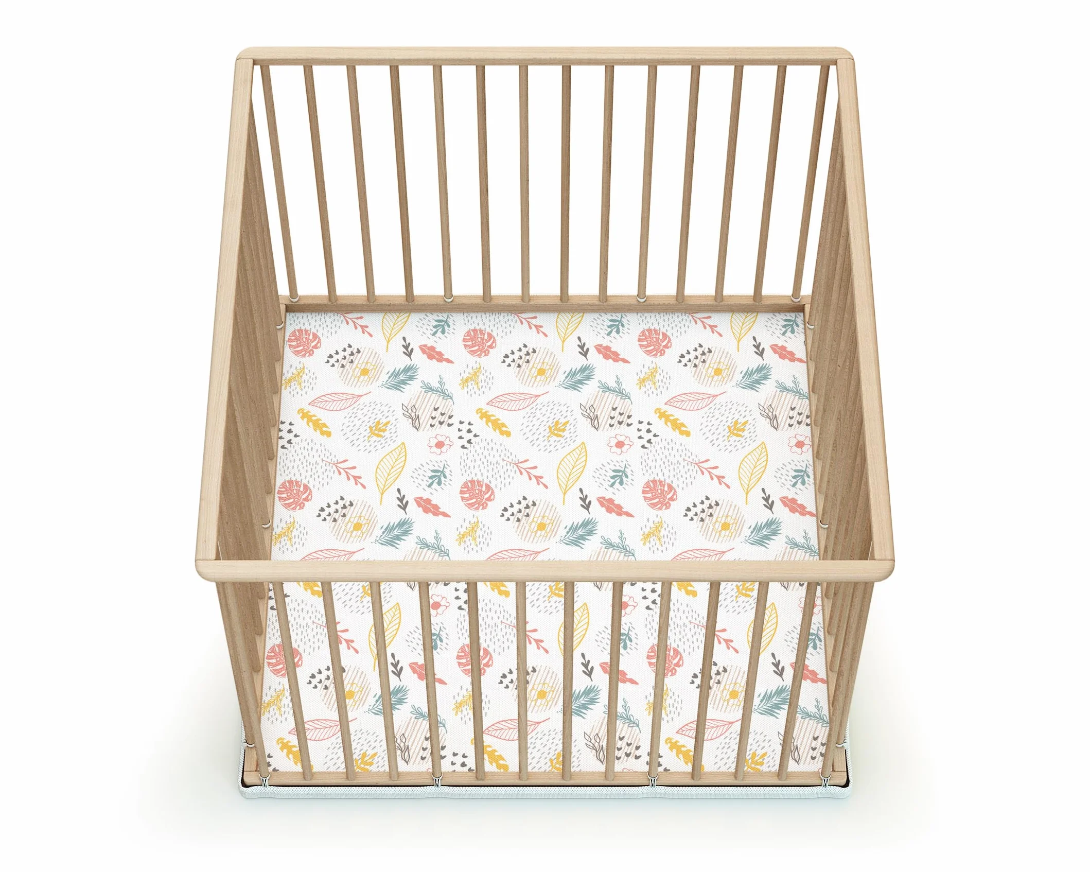Webaby - Parque madera fijo de 100 x 100 haya bruto
