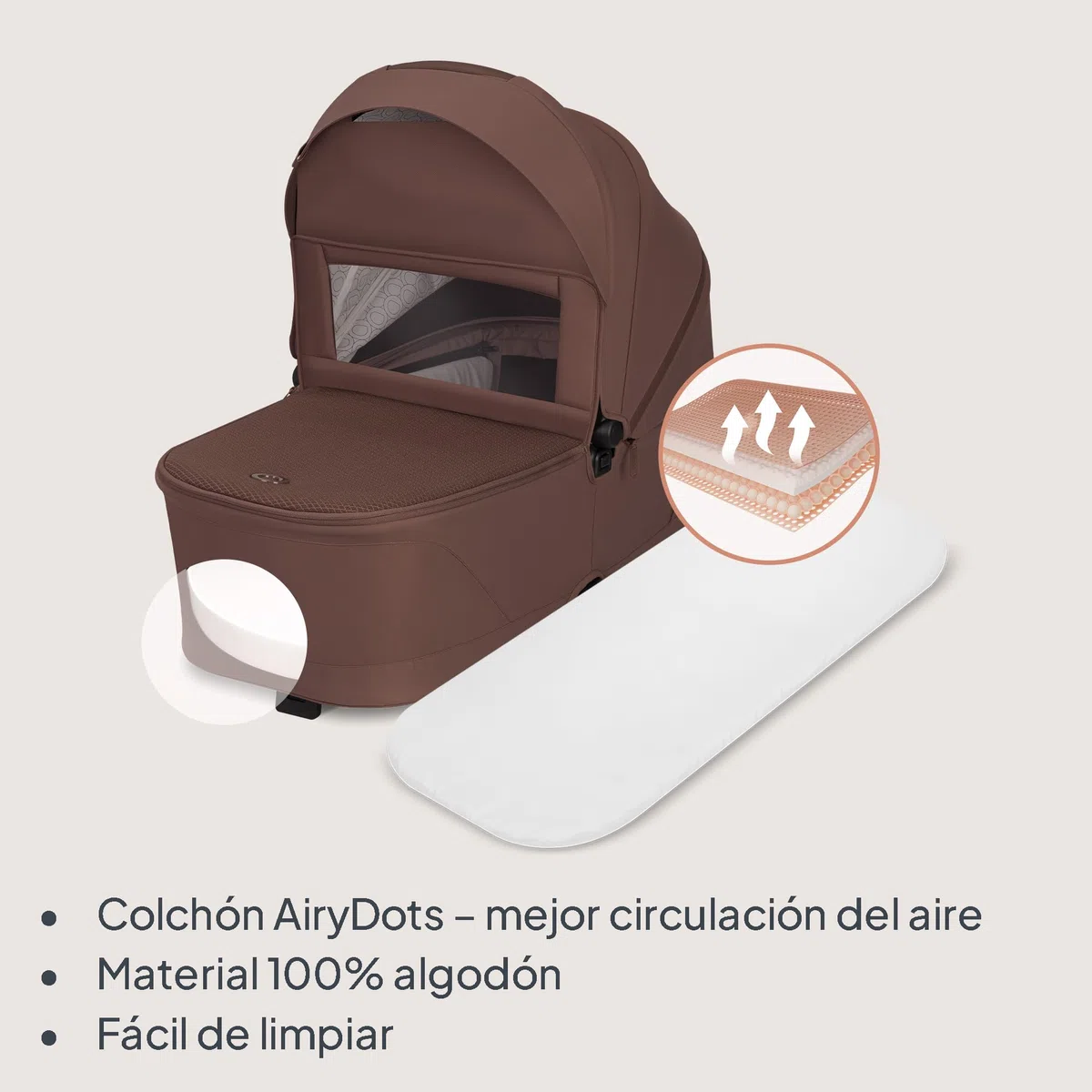Lionelo Freya Carrito Bebé 2en1 (0-4 Años, 0-22 Kg), Capazo Plegable y Silla de Paseo, Plegable, Suspensión y Ruedas PU, Capota UPF50+, Hebilla Magnética, Ventilación, Accesorios, Adaptadore