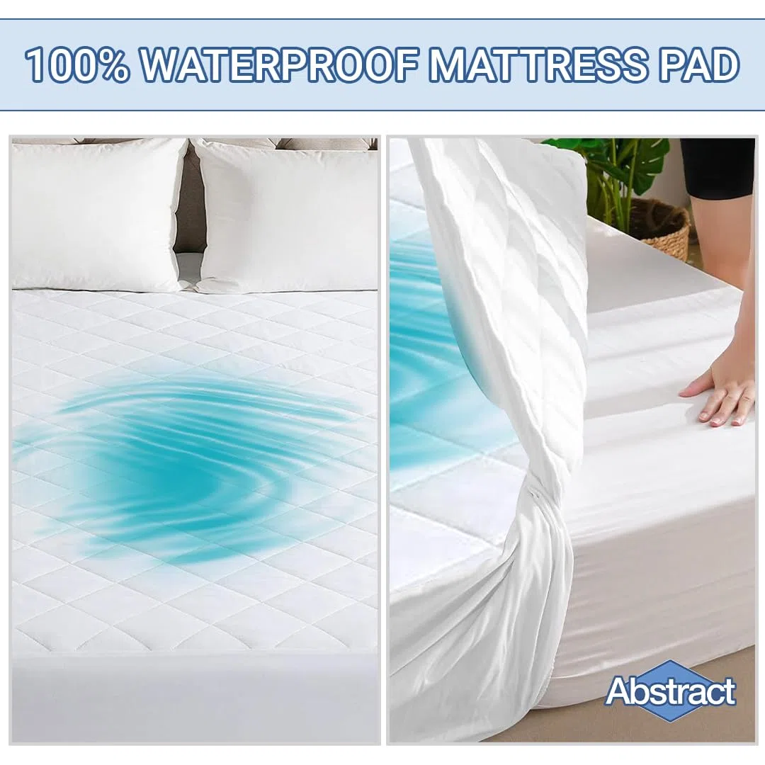 Abstract colchón Acolchado Pad Protector de algodón Impermeable Ajustable de Color Blanco (24 x 38 (Mini Cuna))