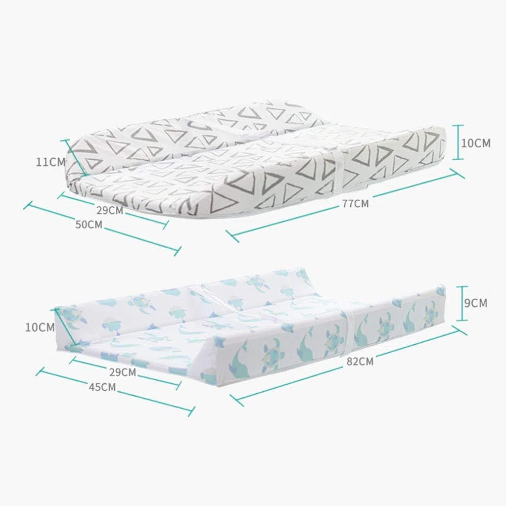 Alfombrilla para Cambiar pañales para bebés recién Nacidos Alfombrilla para Cambiar pañales con Bordes elevados Estación de Viaje para Cambiar pañales Impermeable y portátil, A