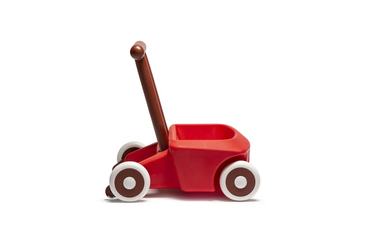 Italtrike Roberto – Primeros pasos para niños – Andador de bebé de 6 – 12 meses hasta 3 años, carrito Montessori, seguro para casa y guarderías – Juego para aprender a caminar con antivuelco (rojo)
