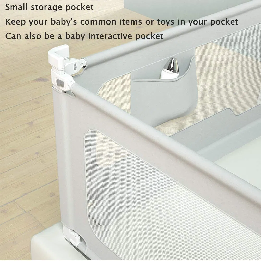 Barandillas de protección contra caídas para bebés, protección de Seguridad para niños, Bisel para mesita de Noche, Universal (Color: Gris, tamaño: 2,2 m/un Solo Lado)