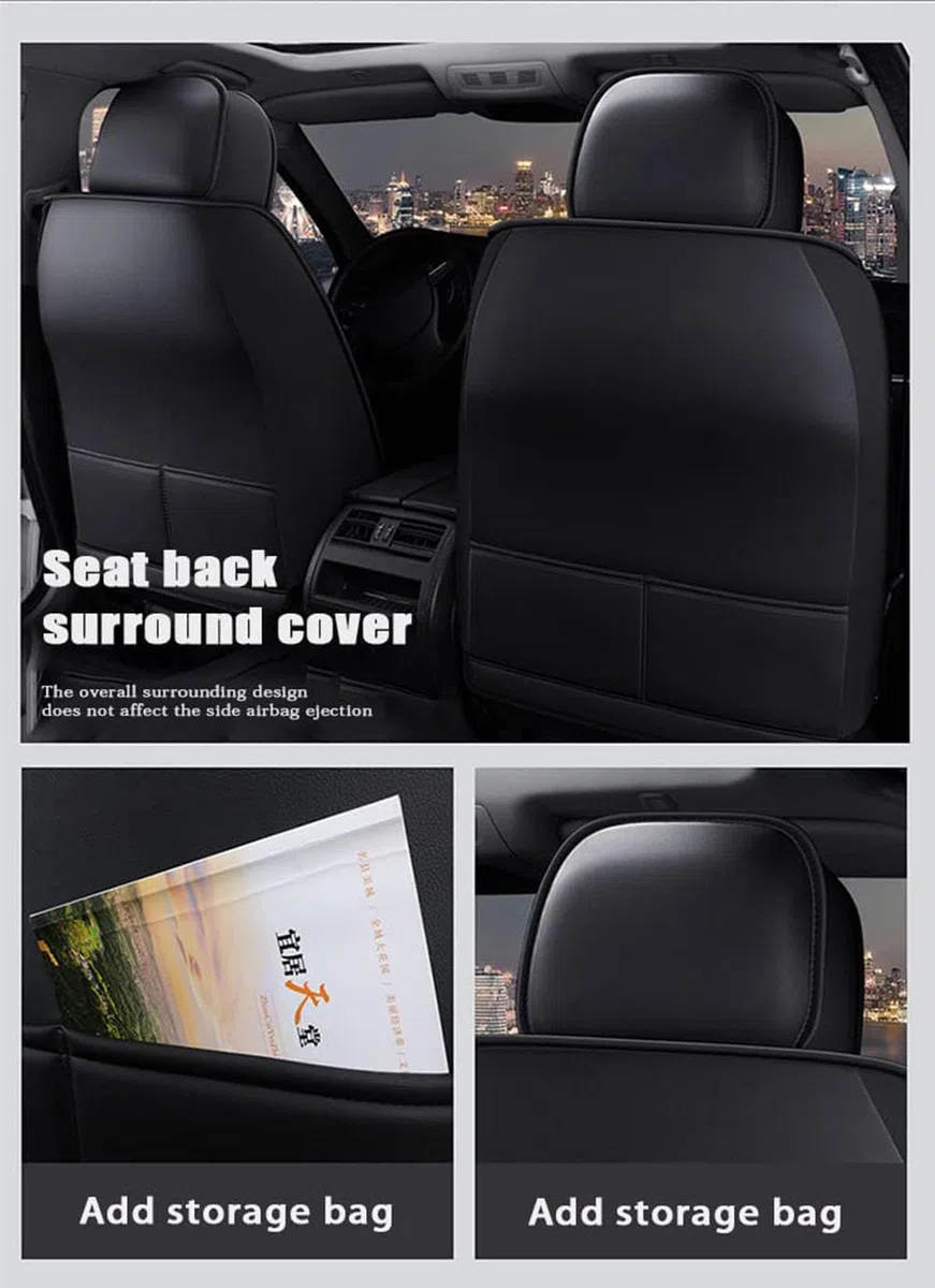 Cubiertas de Asiento para el automóvil Protector,Compatible para Infiniti QX50 1.Generation (J50) 2016-2017, Tapa del Asiento,A-Black