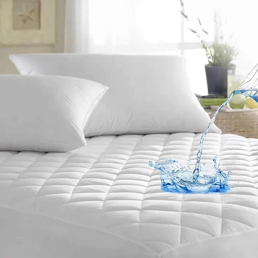Abstract colchón Acolchado Pad Protector de algodón Impermeable Ajustable de Color Blanco (24 x 38 (Mini Cuna))