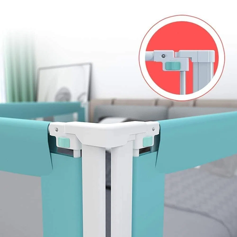 Baby Playpen Bed Rail Barandilla de Seguridad para Camas Protector de elevación Vertical con útil Bolsillo de Almacenamiento para Cuna Convertible Protección para bebés Juguete de