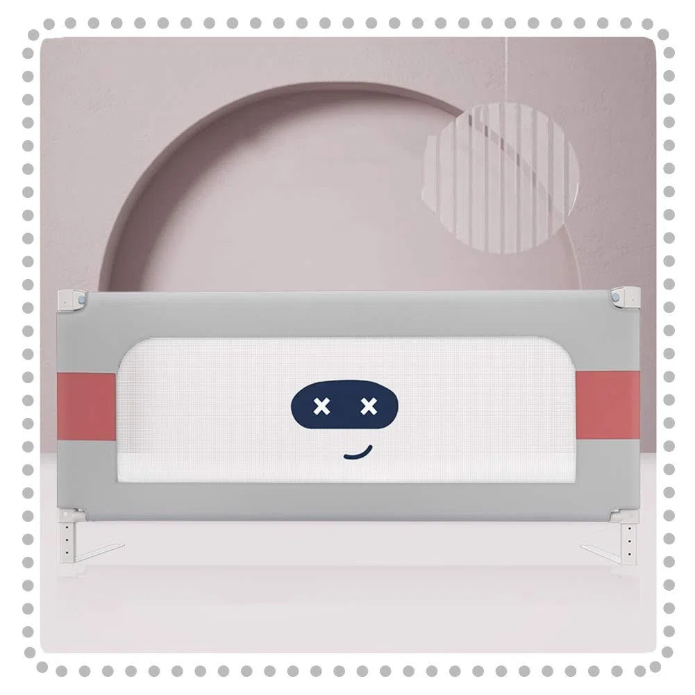 Rieles de Cama, Riel de Cuna Elevación Vertical Seguridad Protección del Sueño para bebés y niños, fácil de operar (Color : Grey, Size : 150cm)