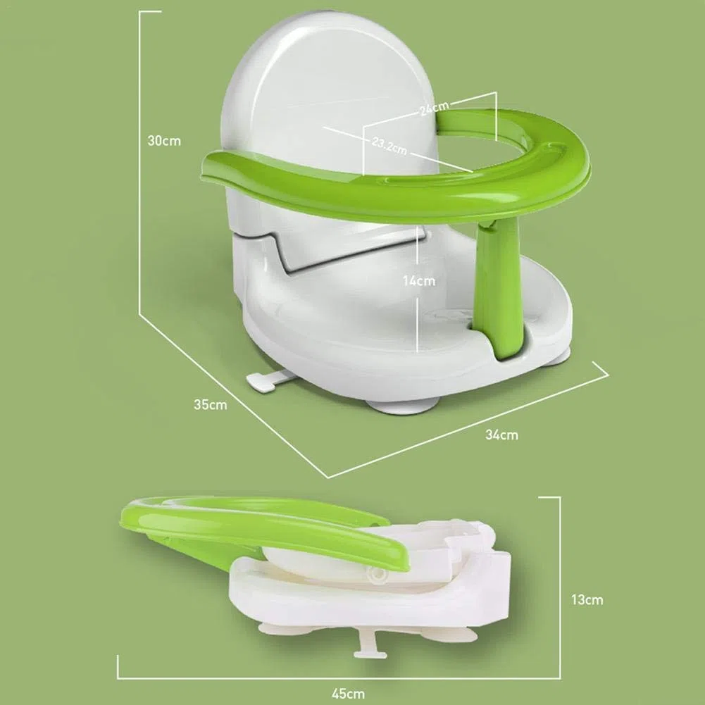 Asiento de baño, Asiento de baño Giratorio, Asiento de baño Plegable, Asiento de baño Giratorio Orbital para bebés, Asiento de bañera para bebés para Sentarse con Respaldo y ventos