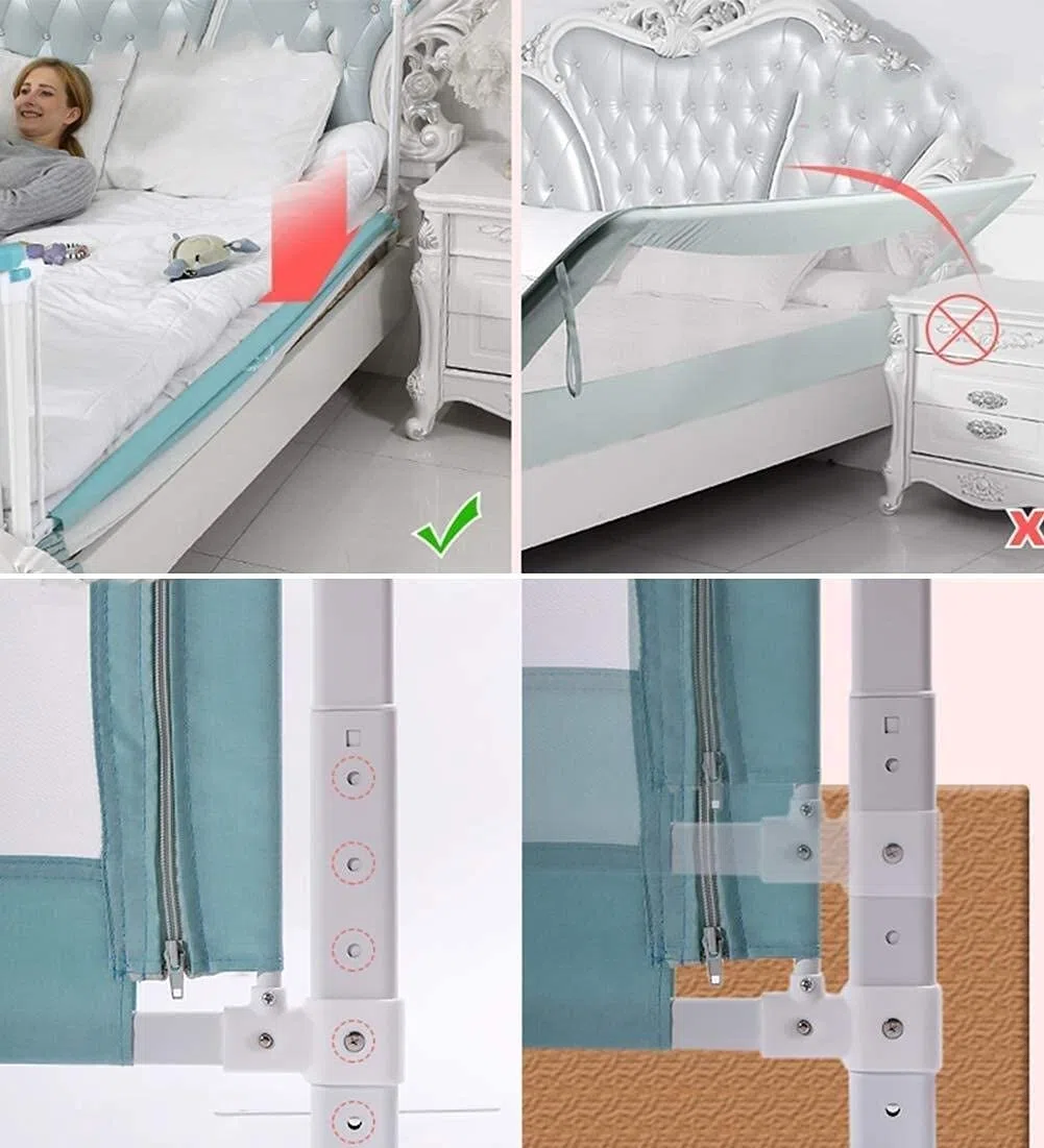 Corralito de Seguridad para bebé, barandilla de Seguridad para Cama, riel de Seguridad, Cama para Cuna, elevación Vertical, Protector Extra Largo para niños pequeños, Juguete