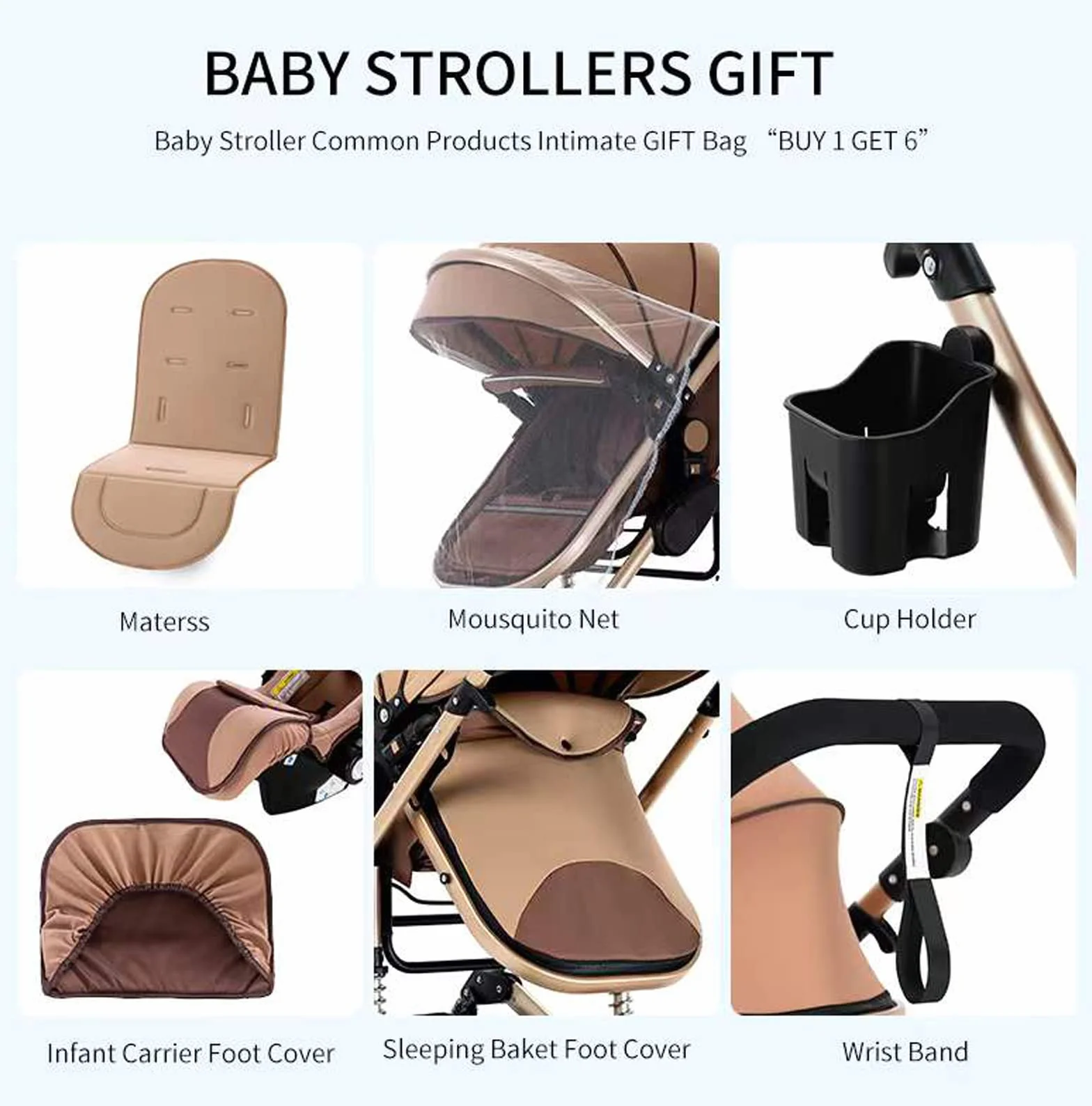 3 en 1 Sistema de Viaje Para Bebé 3 en 1 Silla de Paseo Cochecito de Bebé Carrito con Capazo Cochecito de Paisaje Alto Reclinable Cochecito Estándar Plegable de Recién Nacido