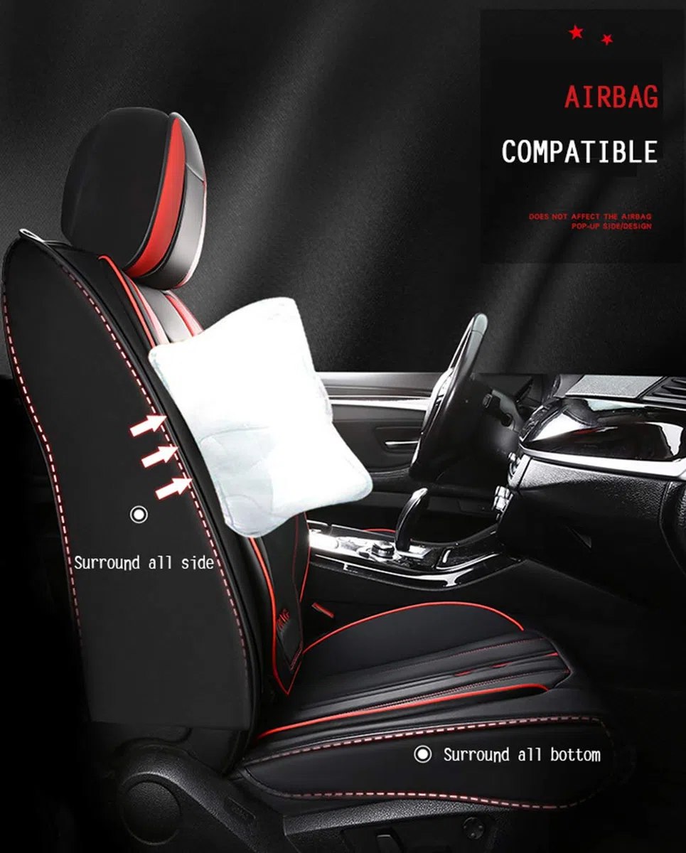 Cubiertas de Asiento de Auto de Cuero de la PU de Lujo Auto Asiento Fundas Fundas de Asiento de Coche de Cuero Protector para Asientos Delanteros y Traseros,Verde,Luxury