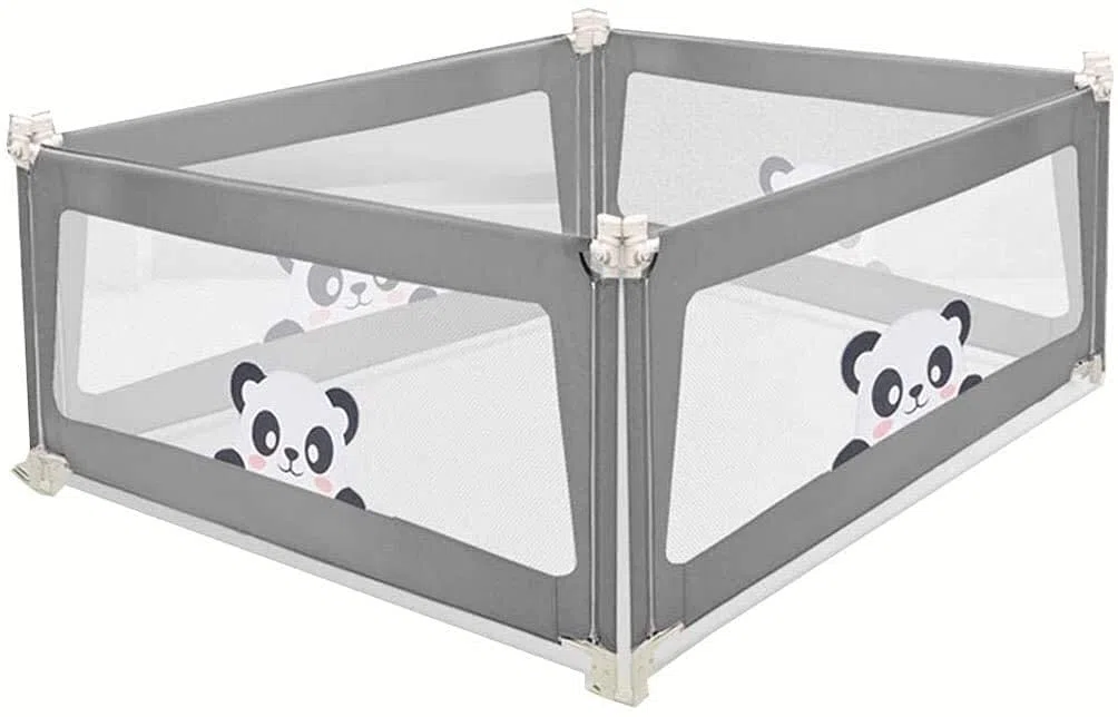 Bebé Corralito para niños pequeños Riel de Cama Elevación 12 Altura Ajustable Baranda de Cama para bebés Tamaño Completo Malla de Seguridad para niños Barandilla Anticolisión Jugue