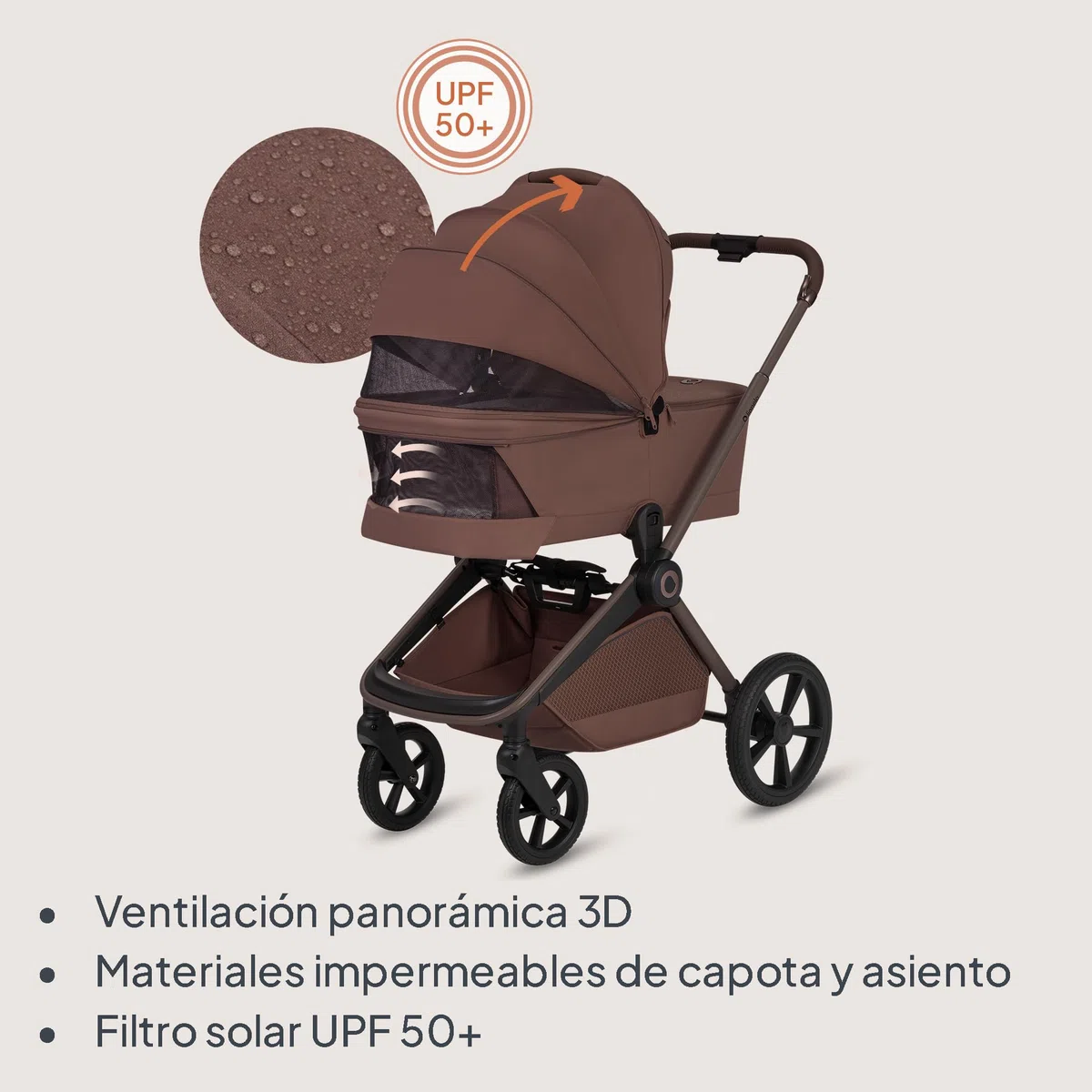 Lionelo Freya Carrito Bebé 2en1 (0-4 Años, 0-22 Kg), Capazo Plegable y Silla de Paseo, Plegable, Suspensión y Ruedas PU, Capota UPF50+, Hebilla Magnética, Ventilación, Accesorios, Adaptadore