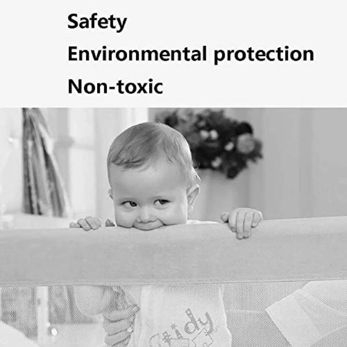 Barandilla para niños, Cuna Extra Alta para niños, Soporte para Cama con obstáculos, Seguridad para Cuna de elevación Vertical, prevención de caídas, Rosa, Rosa, 2m