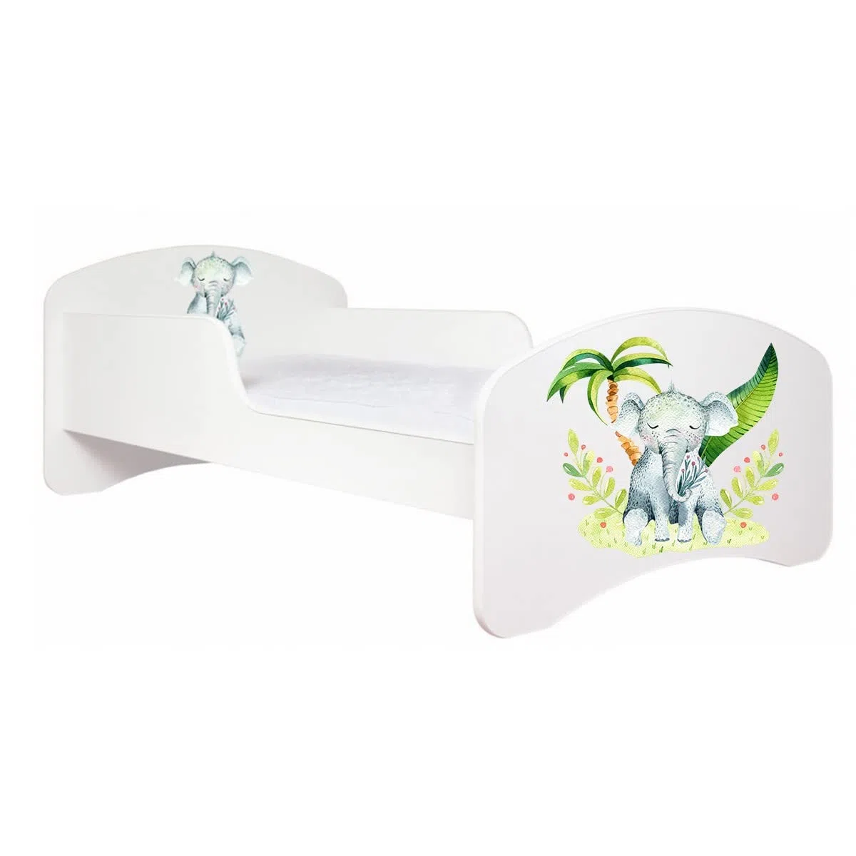 Mon Mobilier Design - Cama infantil (140 x 70 cm), diseño de elefante, color blanco y negro