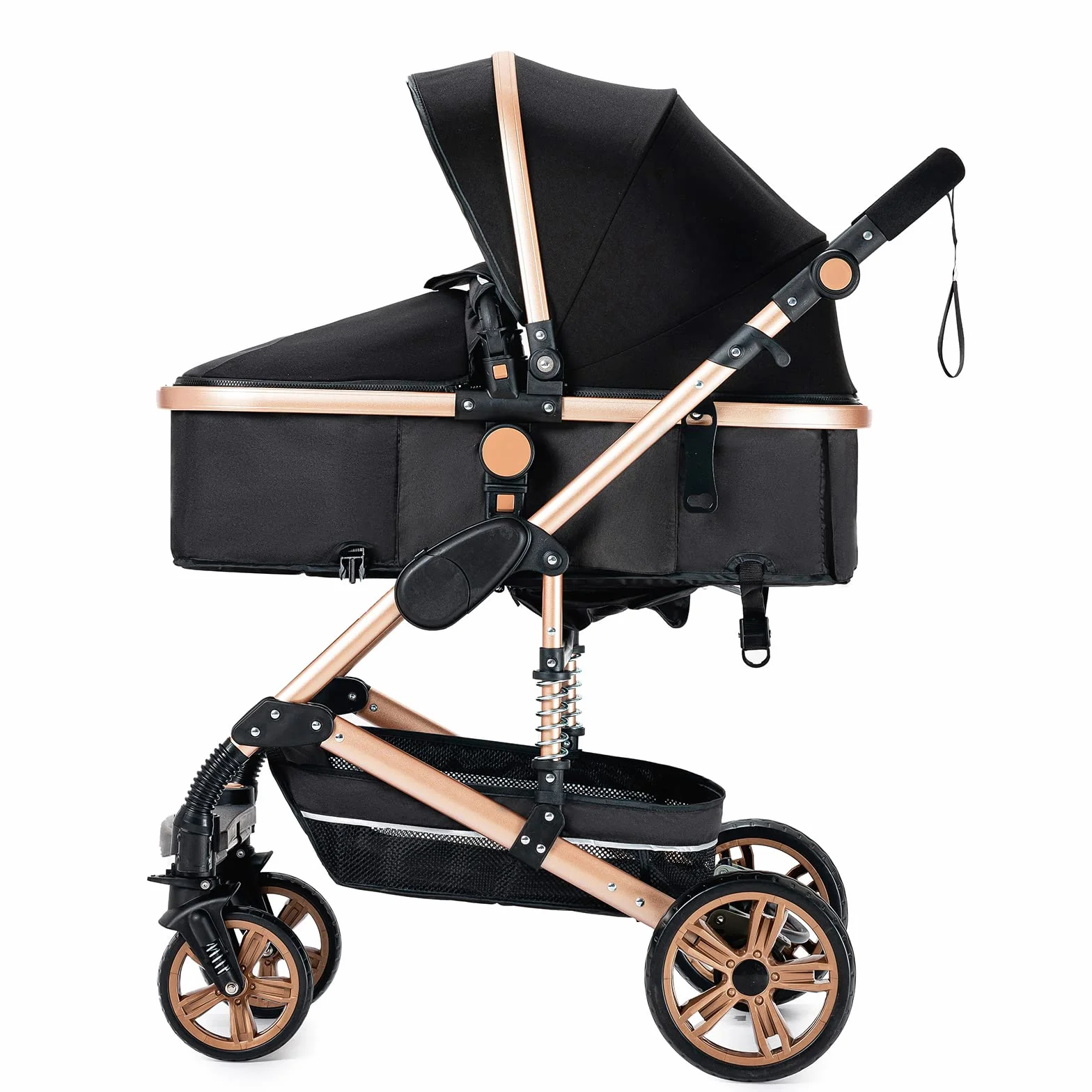 3 en 1 Sistema de Viaje Para Bebé 3 en 1 Silla de Paseo Cochecito de Bebé Carrito con Capazo Cochecito de Paisaje Alto Reclinable Cochecito Estándar Plegable de Recién Nacido