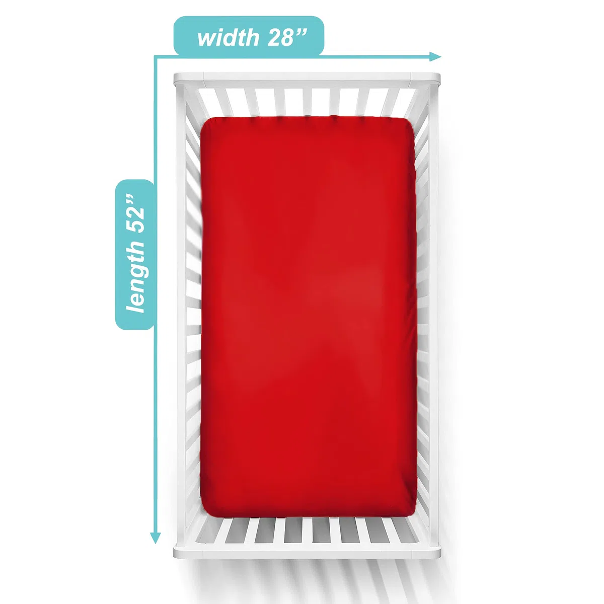 American Baby Company Jersey Knit Crib Sheet, rojo