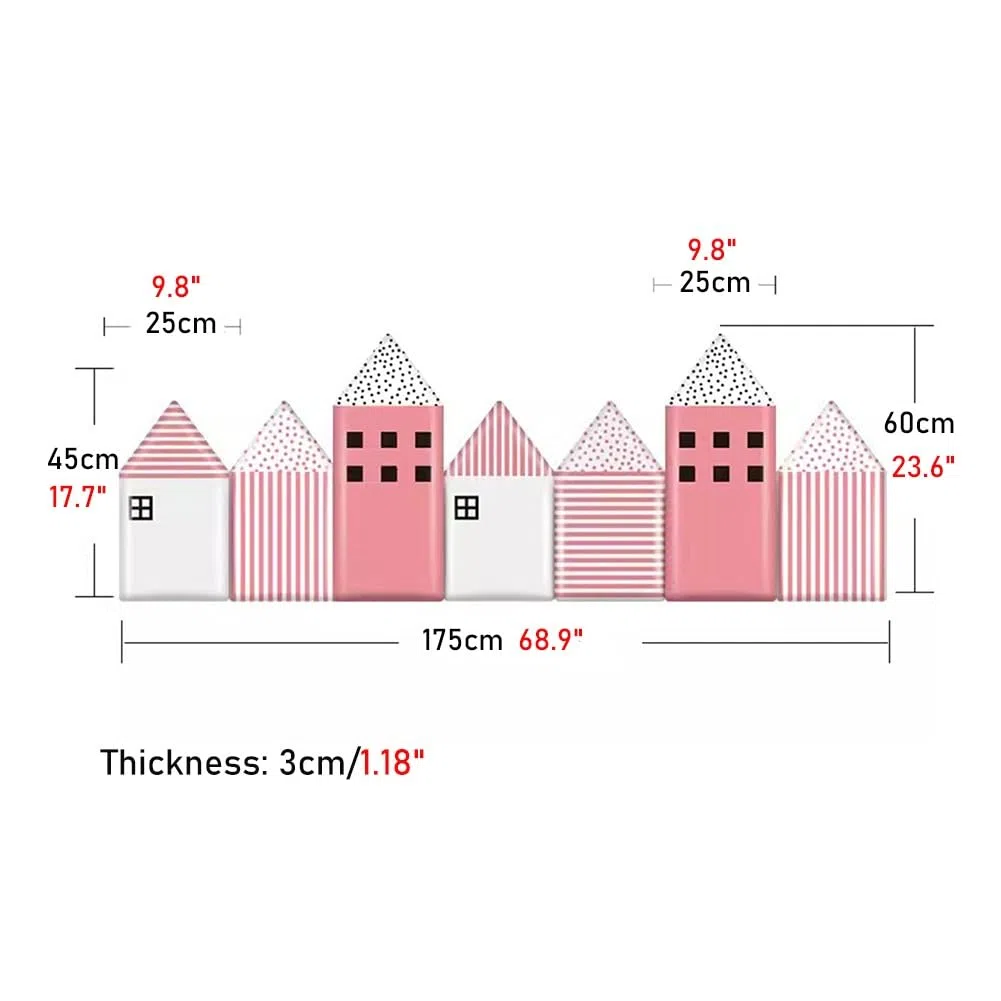 Pegatinas de Pared Pegatinas De Pared 7pcs, Almohadillas De Pared para Habitaciones Infantiles, Papel Pintado Impermeable De Cuero PU Autoadhesivo Anticolisión, para Familias Y Jardines De Infancia (