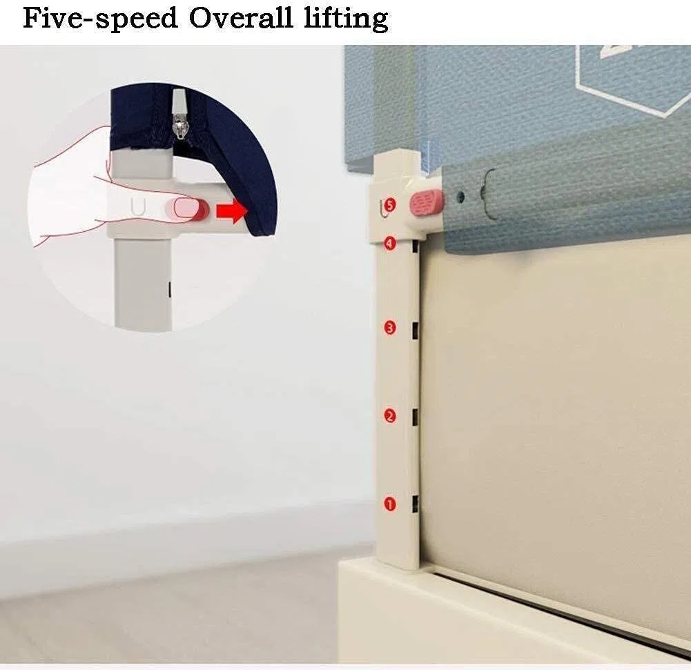 Baby Playpen Baby Bed Rail Guard, Parachoques de Cama Diseño de elevación Guardia de Seguridad para niños Niños pequeños 75-92cm Juguete Ajustable (tamaño: 1.5m)