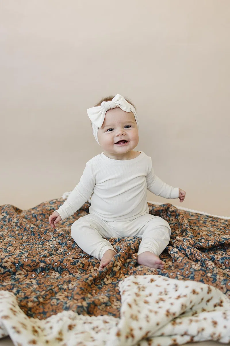 Mebie Baby Colcha de muselina, flores venecianas y flores otoñales, mantas de bebé 100% muselina de algodón para niñas y niños, manta de muselina para recién nacidos, bebés, niños pequeños, mantas de