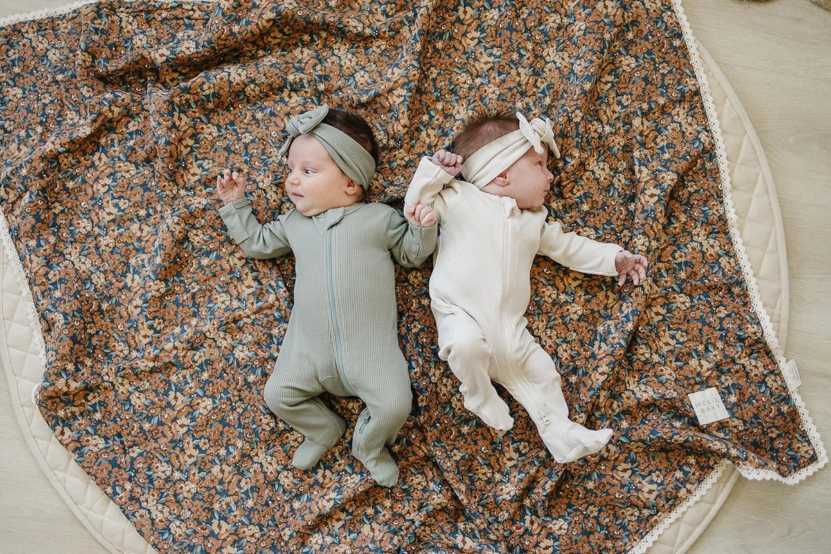 Mebie Baby Colcha de muselina, flores venecianas y flores otoñales, mantas de bebé 100% muselina de algodón para niñas y niños, manta de muselina para recién nacidos, bebés, niños pequeños, mantas de