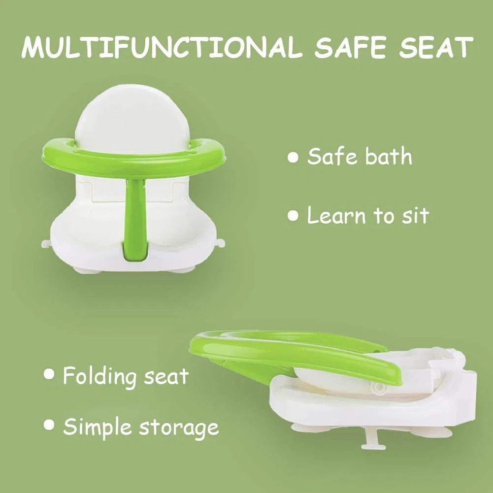 Asiento de baño, Asiento de baño Giratorio, Asiento de baño Plegable, Asiento de baño Giratorio Orbital para bebés, Asiento de bañera para bebés para Sentarse con Respaldo y ventos
