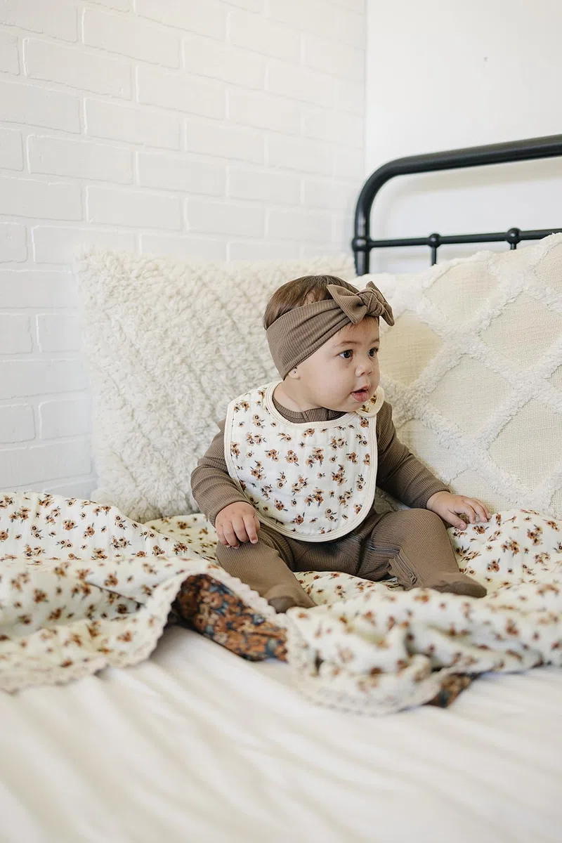 Mebie Baby Colcha de muselina, flores venecianas y flores otoñales, mantas de bebé 100% muselina de algodón para niñas y niños, manta de muselina para recién nacidos, bebés, niños pequeños, mantas de