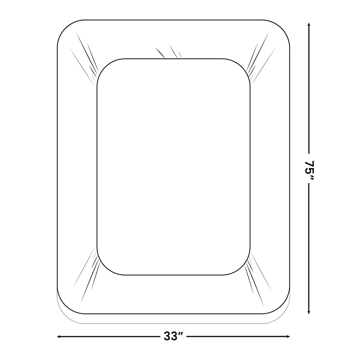 Abstract colchón Acolchado Pad Protector de algodón Impermeable Ajustable de Color Blanco (24 x 38 (Mini Cuna))