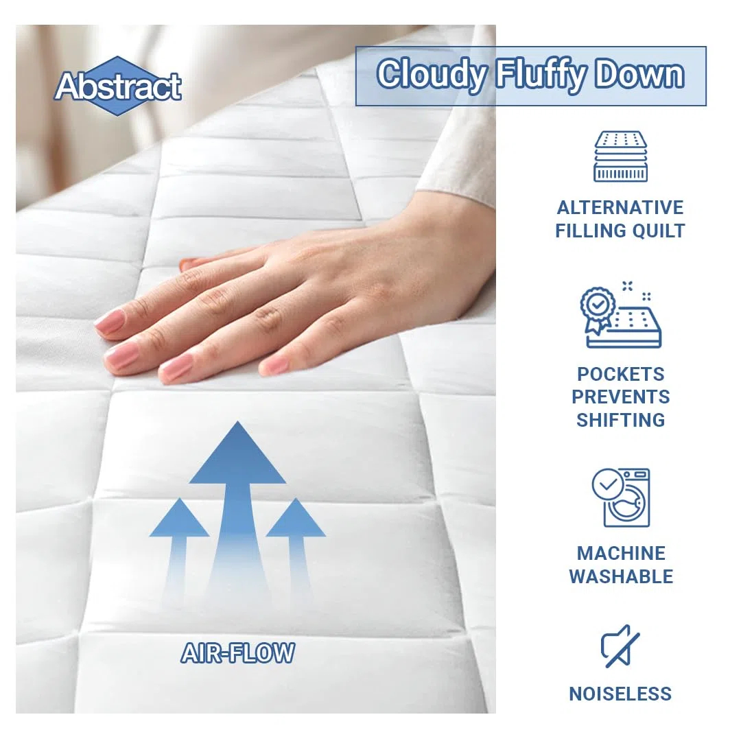 Abstract colchón Acolchado Pad Protector de algodón Impermeable Ajustable de Color Blanco (24 x 38 (Mini Cuna))