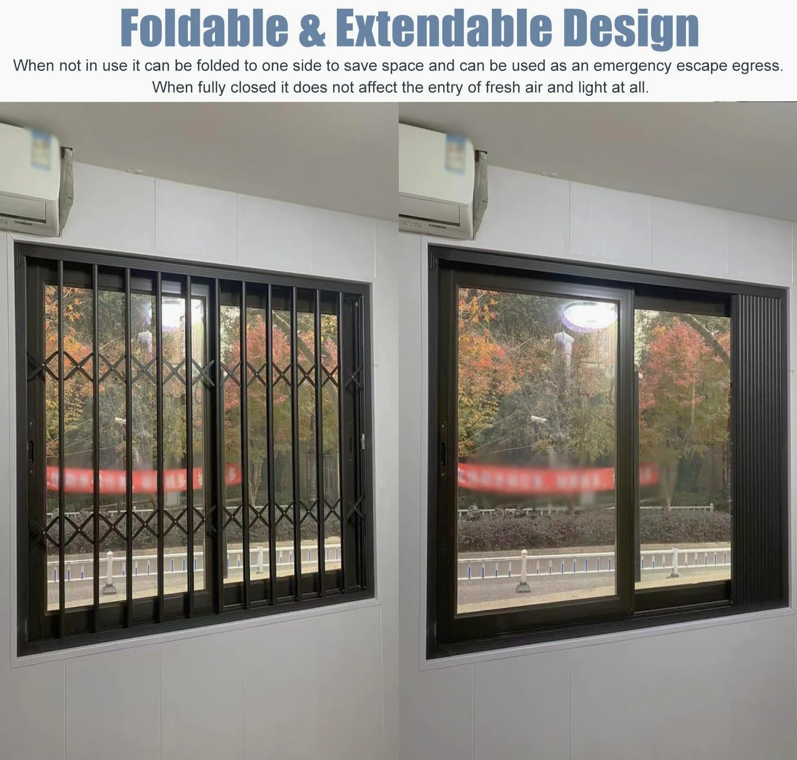 Rejillas y barras de seguridad para ventana corredera, 50210 cm, antirrobo, protección para niños, seguro para el hogar, soluts y seguros ajustables