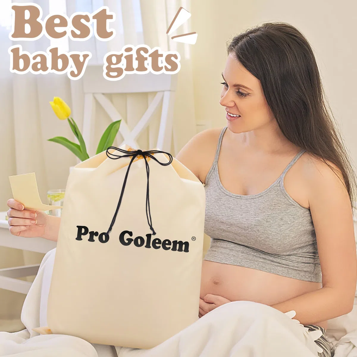 Pro Goleem - Cesta para pañales portátil para bebé recién nacido con 1 almohadilla de espuma, 2 fundas impermeables y 1 organizador de pañales