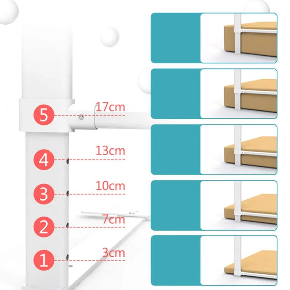 Barandilla de Cama Elevación Vertical Extra Larga con Malla ventilada para Twin, Doble (1 Lado) (Color : Pink, Size : 150cm)