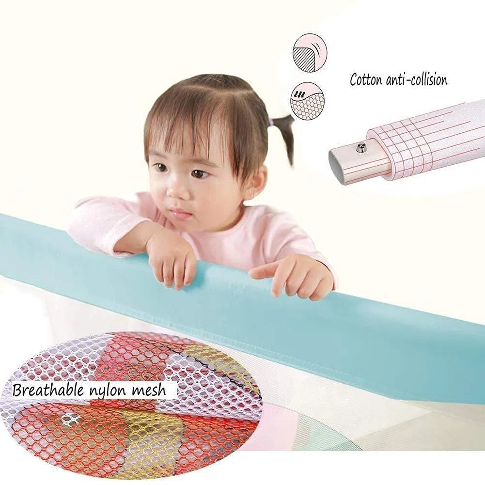 Parque Infantil para Bebés Barandilla De Seguridad Barandilla para Cama Protector De Cama Plegable Barrera Protectora Deflectora Anticaída Ajustable En Altura para Niños Pequeños/Bebé Recién