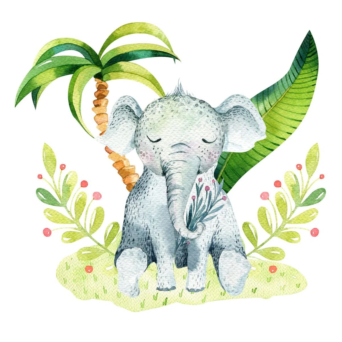 Mon Mobilier Design - Cama infantil (140 x 70 cm), diseño de elefante, color blanco y negro