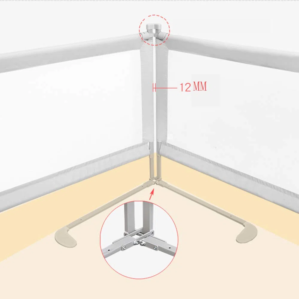 Barandillas para Camas Portátil Y Estable Cuidado De La Cama Preescolar La Seguridad Barandilla De La Cama Extra Ancho, Largo 150-200 Cm, Alto 70-92CM, Gris (Tamaño : L-2M)